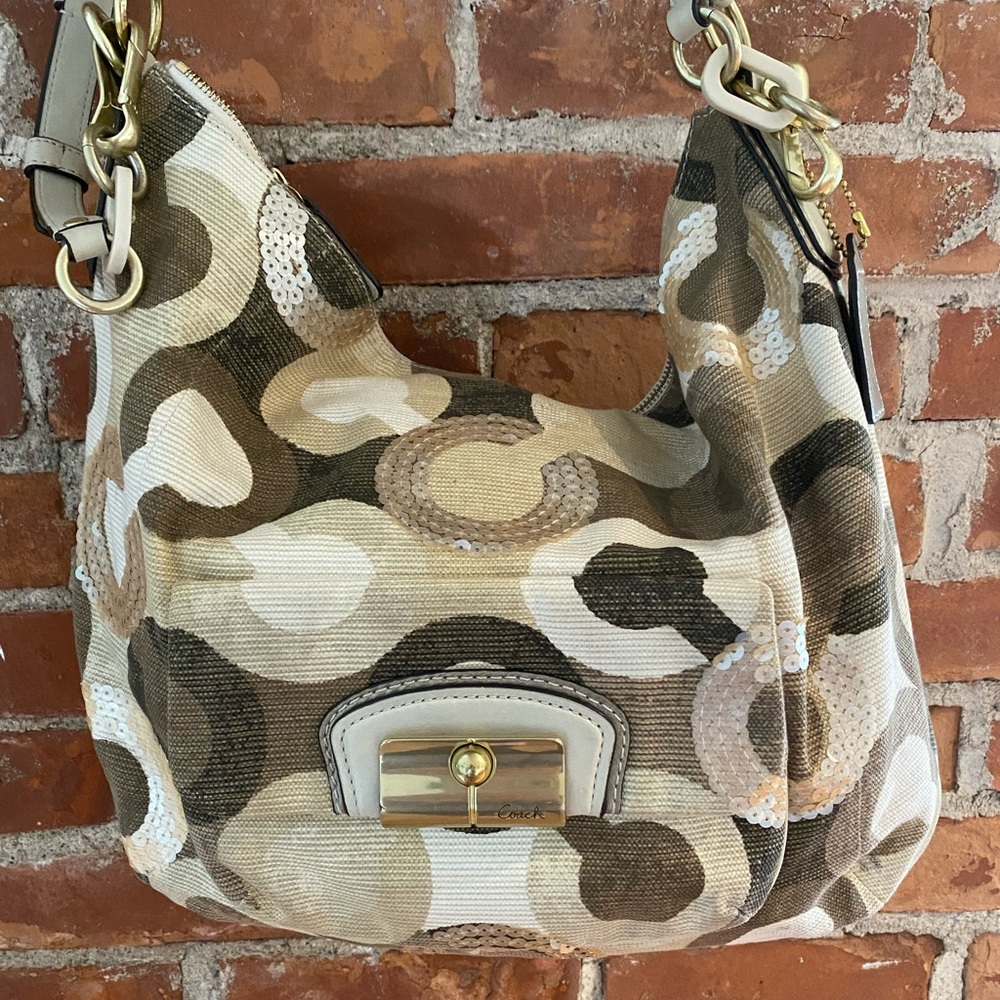 Limited Edition Sequin Coach bag OP Art Kristina